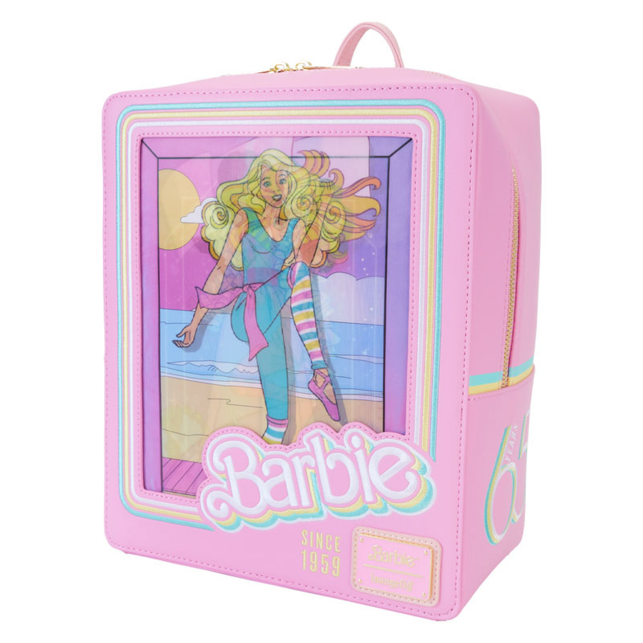 Barbie Doll Triple Lenticular Mini Backpack By Loungefly